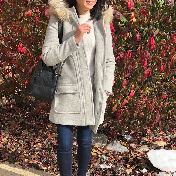 J. Crew Chateau Parka Stadium Cloth by Nello
Gori in Heather Dusk Grey - Picture 9 of 14